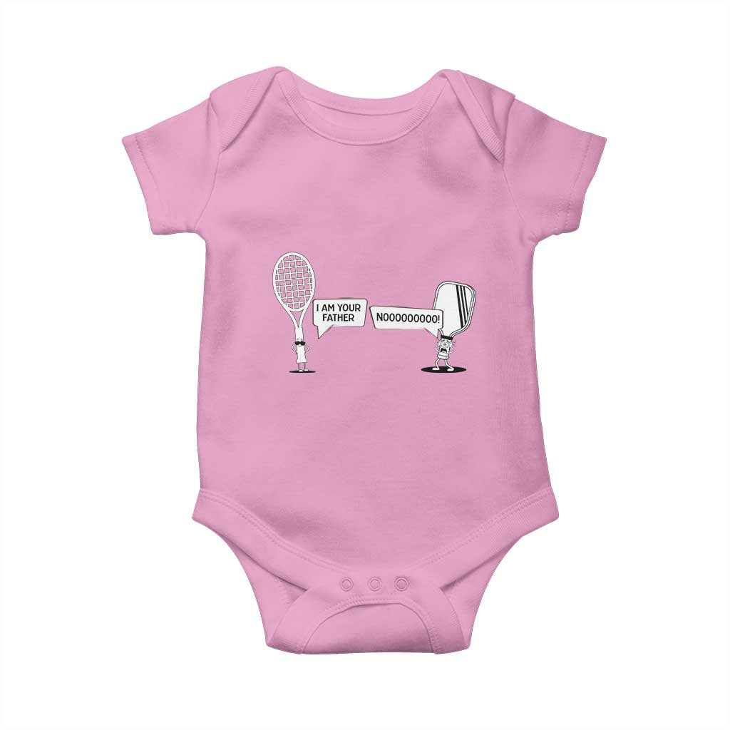Funny Pickleball Tennis Racket Baby Onesie I Am Your Pickle Father - Wonder Print Shop