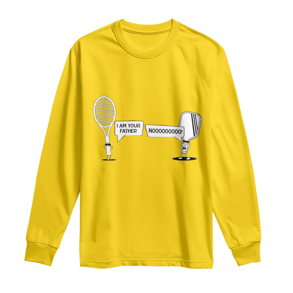 Funny Pickleball Tennis Racket Long Sleeve Shirt I Am Your Pickle Father - Wonder Print Shop