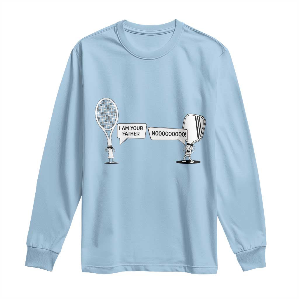 Funny Pickleball Tennis Racket Long Sleeve Shirt I Am Your Pickle Father - Wonder Print Shop