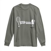 Funny Pickleball Tennis Racket Long Sleeve Shirt I Am Your Pickle Father - Wonder Print Shop