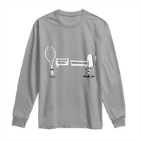 Funny Pickleball Tennis Racket Long Sleeve Shirt I Am Your Pickle Father - Wonder Print Shop