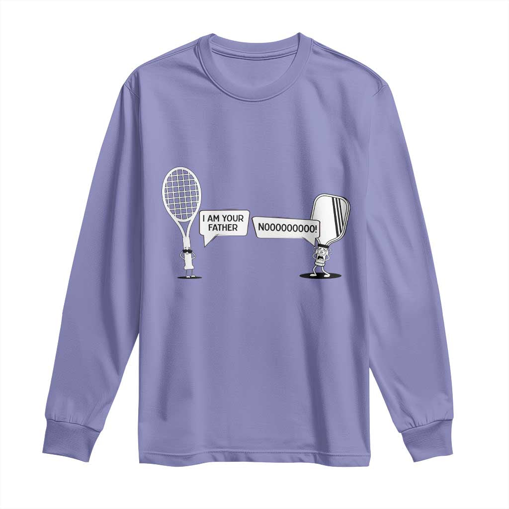 Funny Pickleball Tennis Racket Long Sleeve Shirt I Am Your Pickle Father - Wonder Print Shop