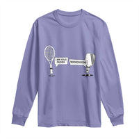 Funny Pickleball Tennis Racket Long Sleeve Shirt I Am Your Pickle Father - Wonder Print Shop
