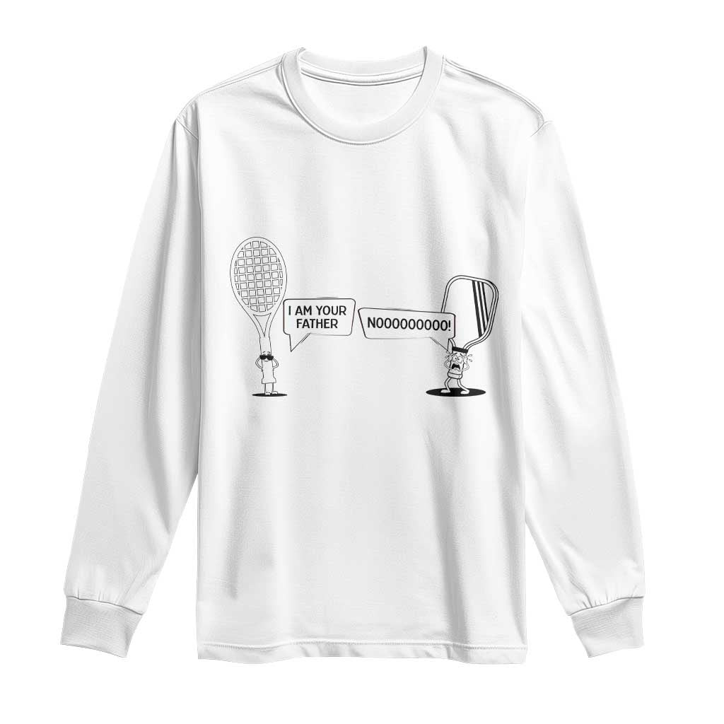 Funny Pickleball Tennis Racket Long Sleeve Shirt I Am Your Pickle Father - Wonder Print Shop