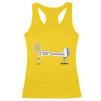 Funny Pickleball Tennis Racket Racerback Tank Top I Am Your Pickle Father - Wonder Print Shop