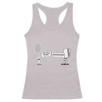 Funny Pickleball Tennis Racket Racerback Tank Top I Am Your Pickle Father - Wonder Print Shop