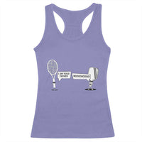 Funny Pickleball Tennis Racket Racerback Tank Top I Am Your Pickle Father - Wonder Print Shop