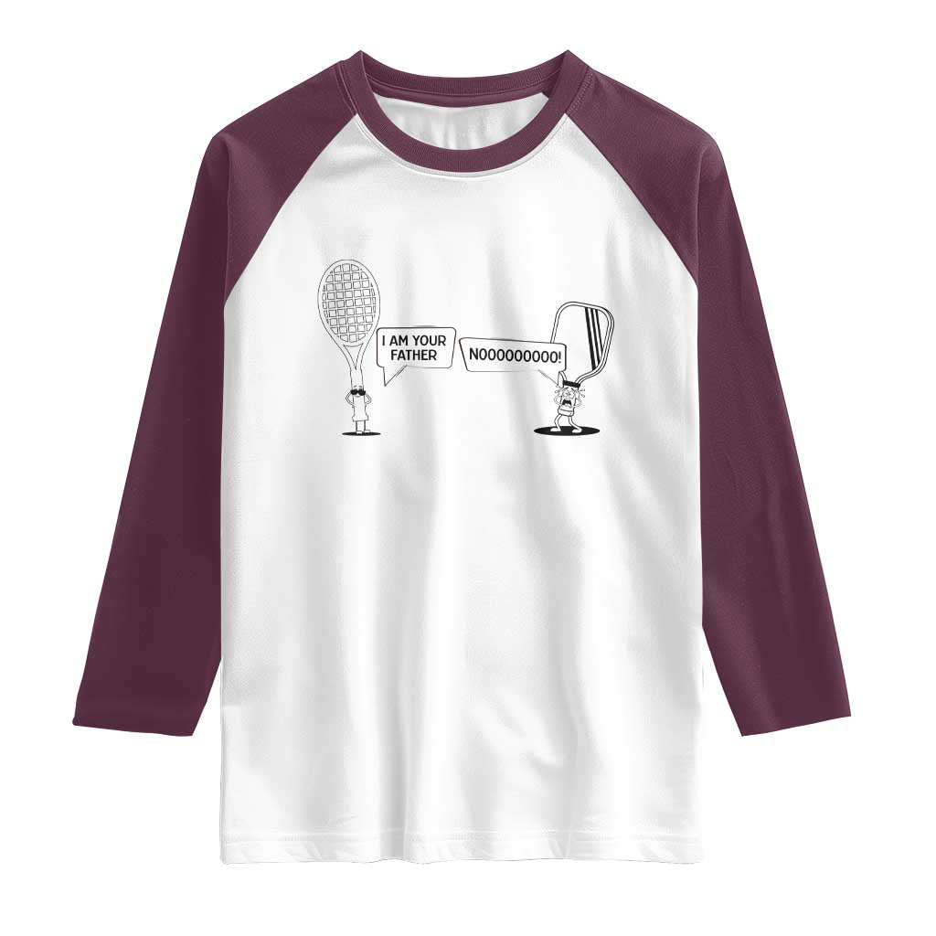 Funny Pickleball Tennis Racket Raglan Shirt I Am Your Pickle Father - Wonder Print Shop