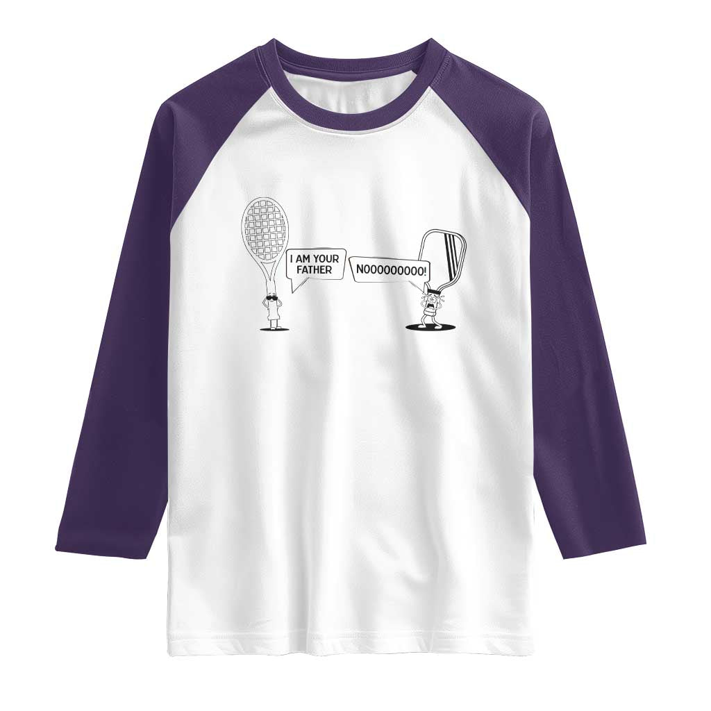 Funny Pickleball Tennis Racket Raglan Shirt I Am Your Pickle Father - Wonder Print Shop