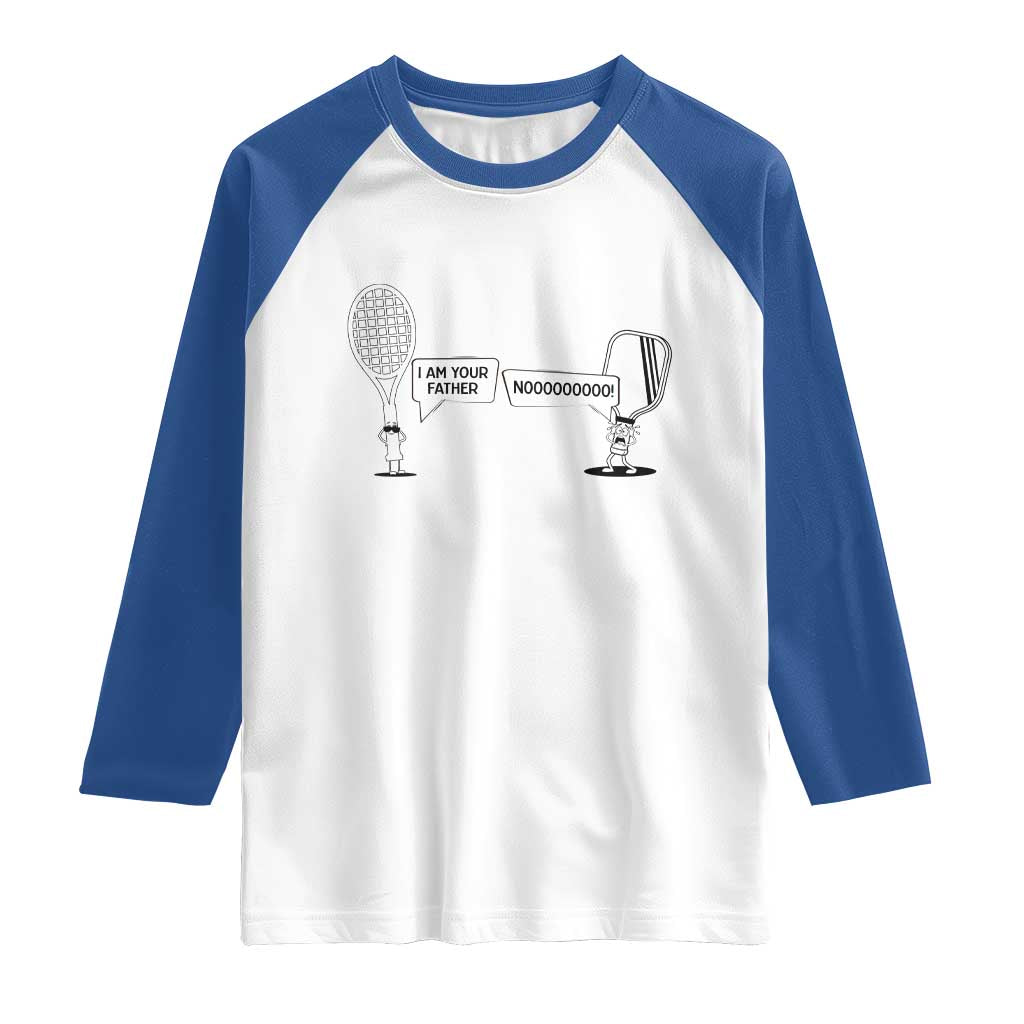 Funny Pickleball Tennis Racket Raglan Shirt I Am Your Pickle Father - Wonder Print Shop