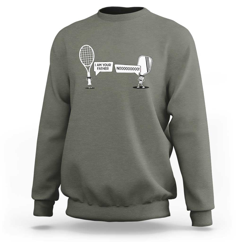 Funny Pickleball Tennis Racket Sweatshirt I Am Your Pickle Father - Wonder Print Shop