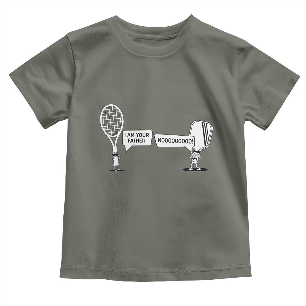 Funny Pickleball Tennis Racket Toddler T Shirt I Am Your Pickle Father - Wonder Print Shop