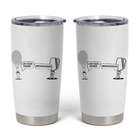 Funny Pickleball Tennis Racket Tumbler Cup I Am Your Pickle Father - Wonder Print Shop