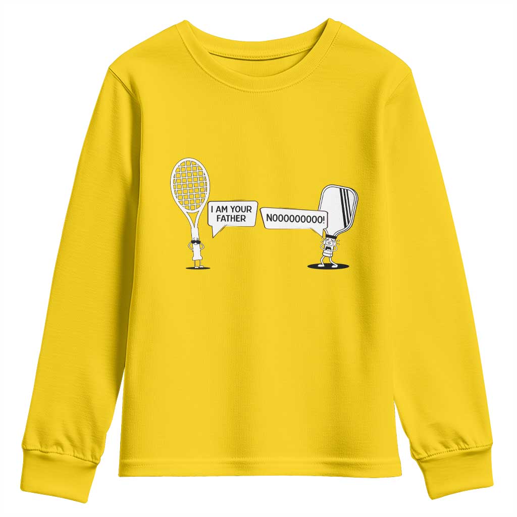 Funny Pickleball Tennis Racket Youth Sweatshirt I Am Your Pickle Father - Wonder Print Shop