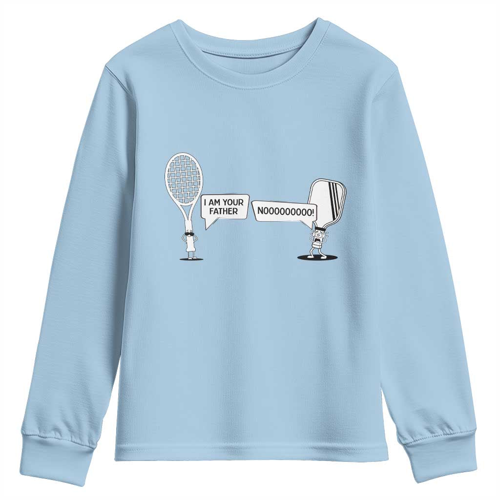 Funny Pickleball Tennis Racket Youth Sweatshirt I Am Your Pickle Father - Wonder Print Shop