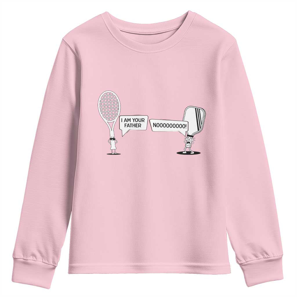 Funny Pickleball Tennis Racket Youth Sweatshirt I Am Your Pickle Father - Wonder Print Shop