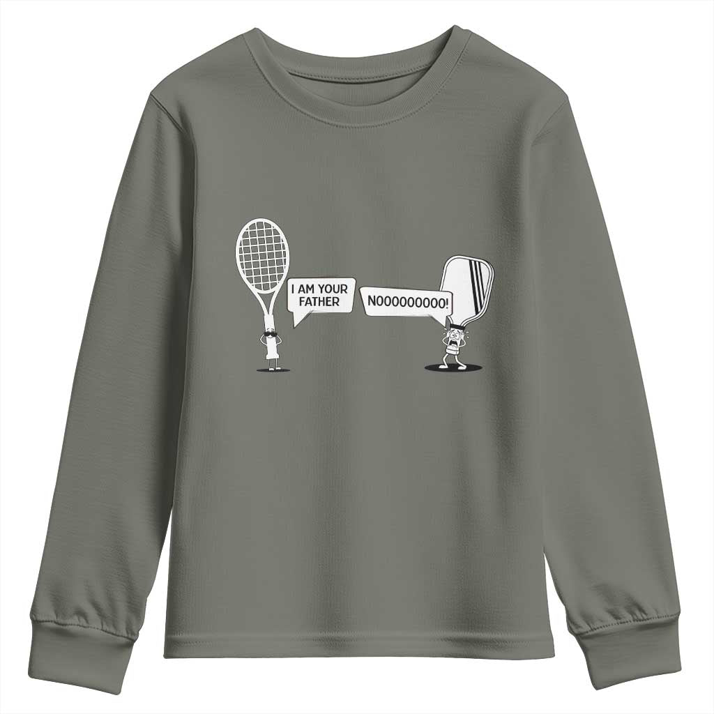 Funny Pickleball Tennis Racket Youth Sweatshirt I Am Your Pickle Father - Wonder Print Shop