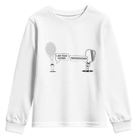 Funny Pickleball Tennis Racket Youth Sweatshirt I Am Your Pickle Father - Wonder Print Shop