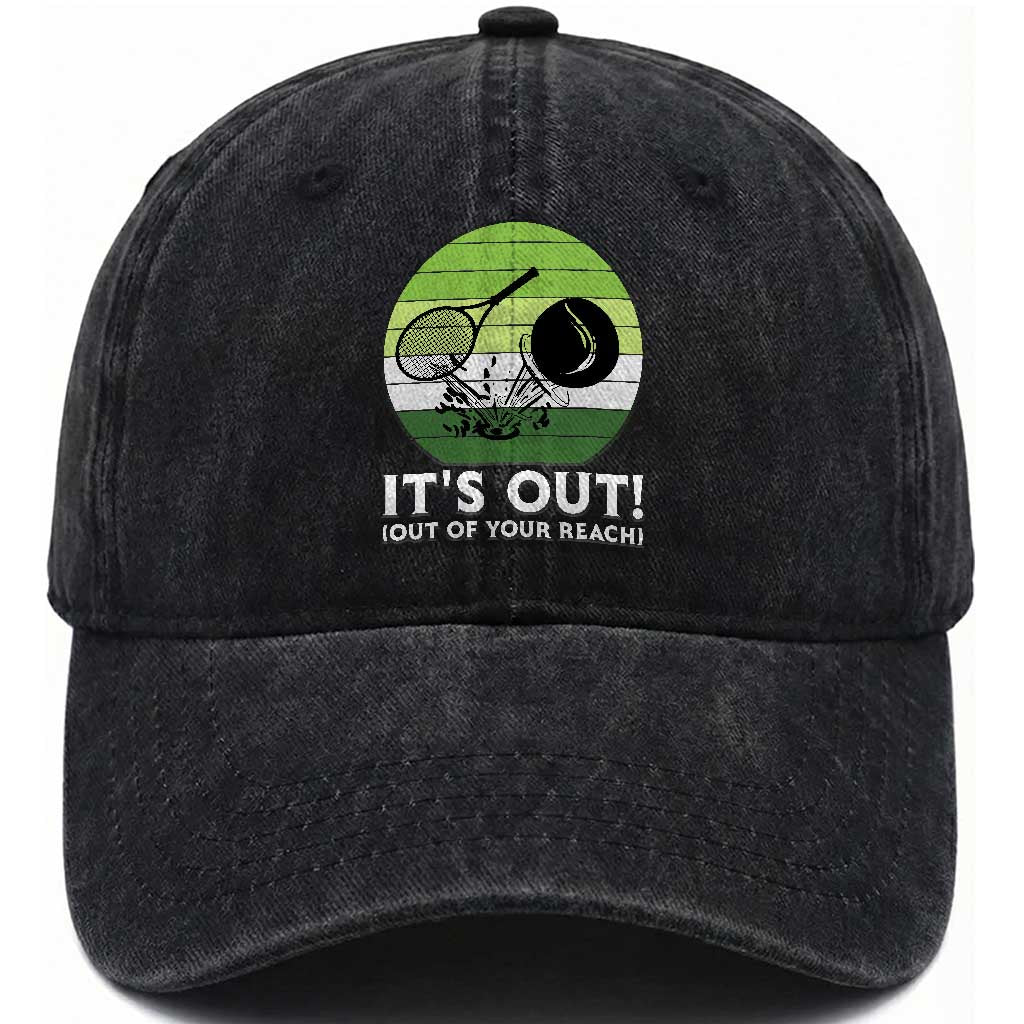 It Is Out Of Your Reach Washed Cotton Baseball Cap Funny Tennis Game Gift