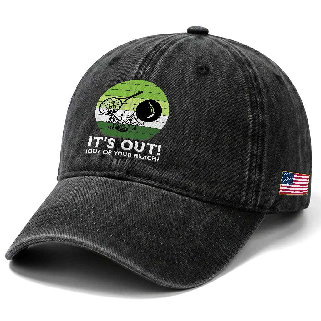 It Is Out Of Your Reach Washed Cotton Baseball Cap Funny Tennis Game Gift