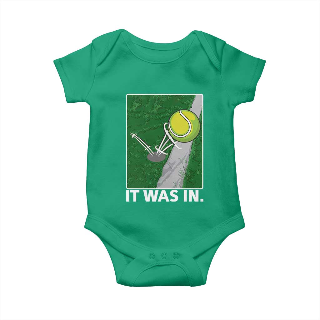 Funny Tennis Quote Baby Onesie It Was In - Wonder Print Shop