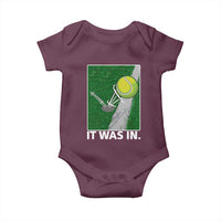 Funny Tennis Quote Baby Onesie It Was In - Wonder Print Shop