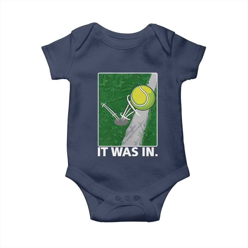 Funny Tennis Quote Baby Onesie It Was In - Wonder Print Shop