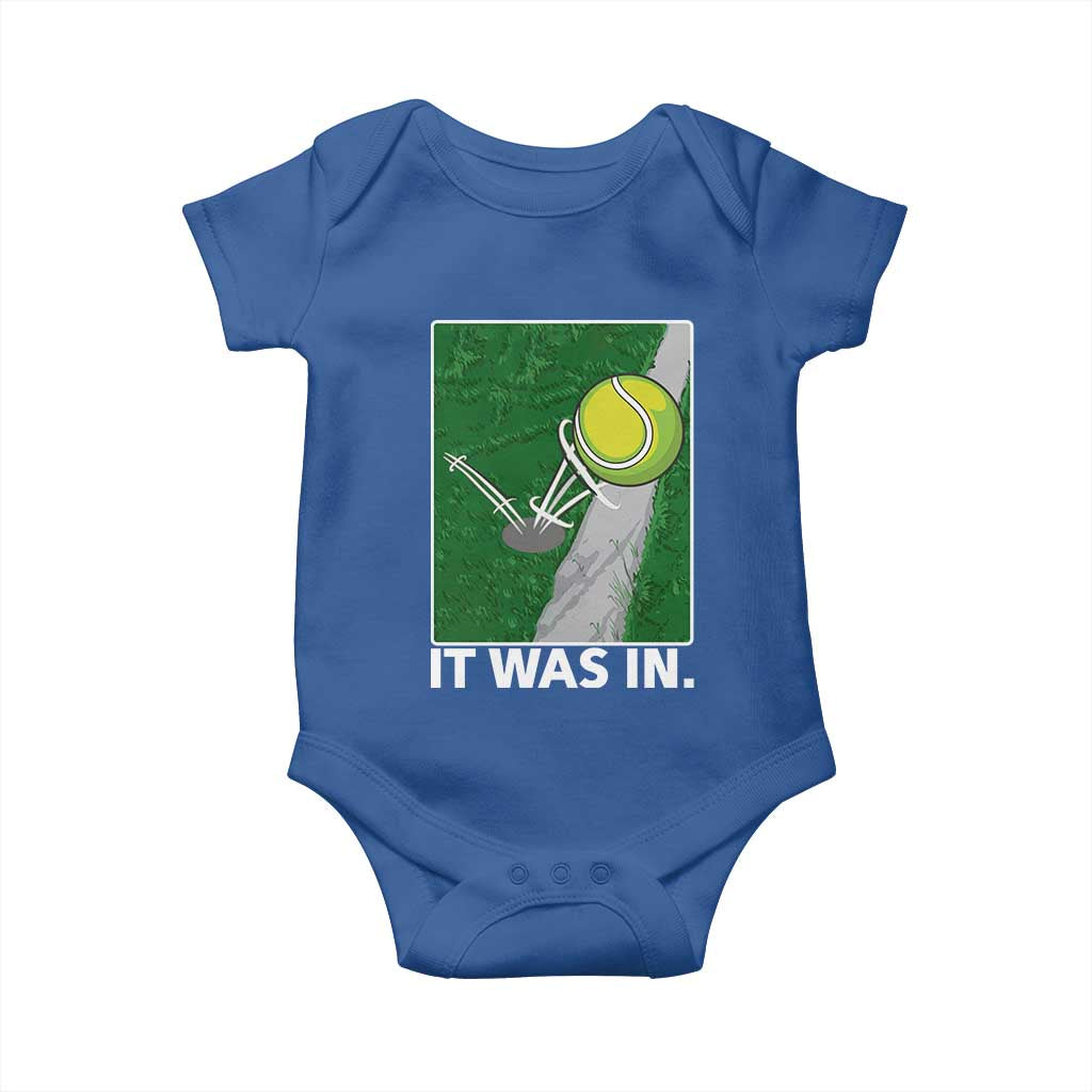 Funny Tennis Quote Baby Onesie It Was In - Wonder Print Shop
