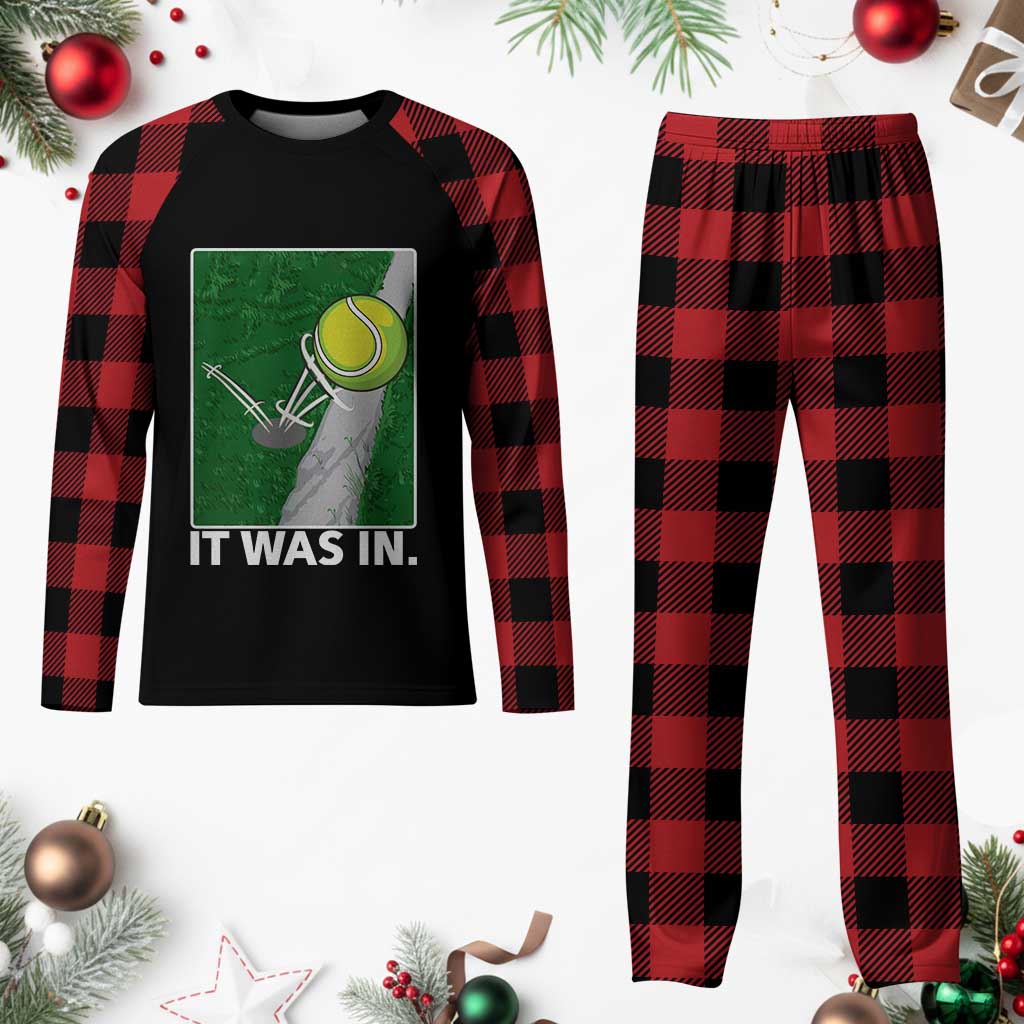 Funny Tennis Quote Plaid Pajama Set It Was In - Wonder Print Shop