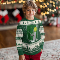Funny Tennis Quote Ugly Christmas Sweater It Was In - Wonder Print Shop