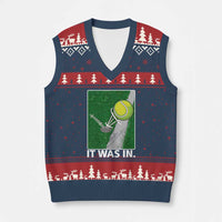 Funny Tennis Quote V-Neck Knit Sweater Vest It Was In - Wonder Print Shop