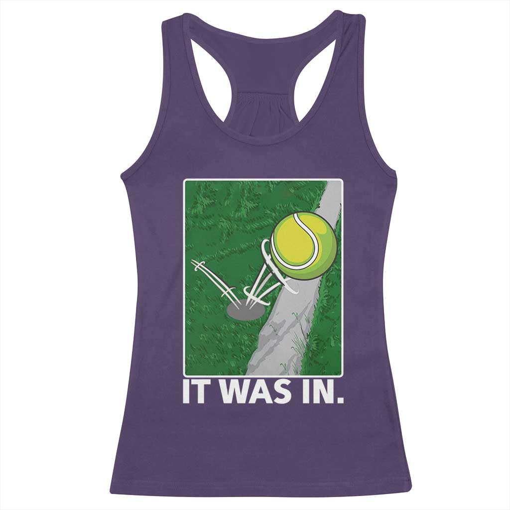 Funny Tennis Quote Racerback Tank Top It Was In - Wonder Print Shop