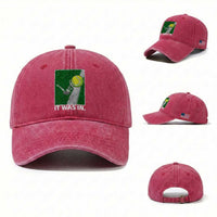 Funny Tennis Quote Washed Cotton Baseball Cap It Was In