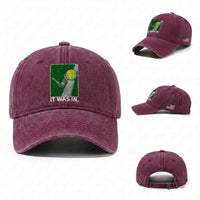Funny Tennis Quote Washed Cotton Baseball Cap It Was In