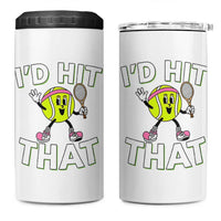 Funny Tennis Quote 4 in 1 Can Cooler Tumbler Id Hit That - Wonder Print Shop