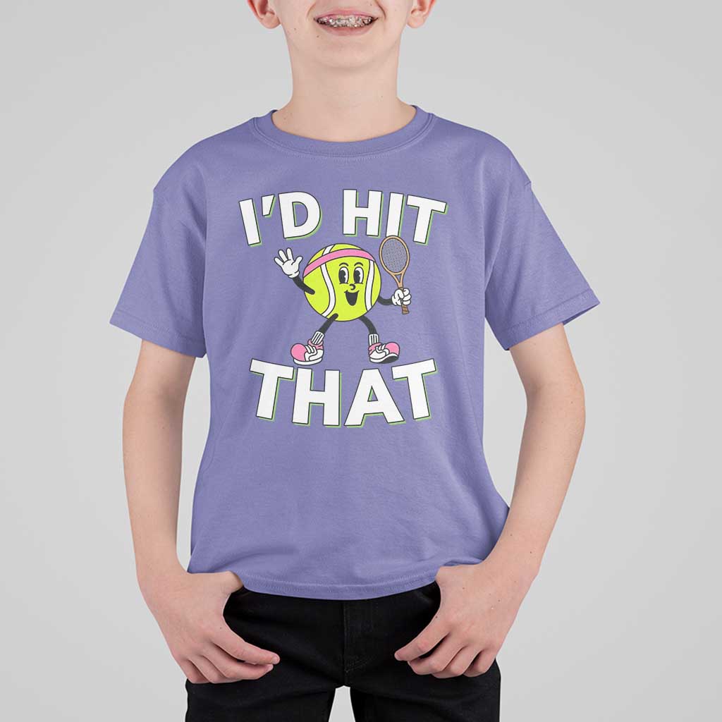 Funny Tennis Quote T Shirt For Kid Id Hit That - Wonder Print Shop