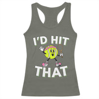 Funny Tennis Quote Racerback Tank Top Id Hit That - Wonder Print Shop