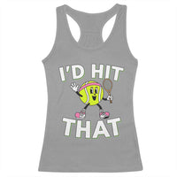 Funny Tennis Quote Racerback Tank Top Id Hit That - Wonder Print Shop