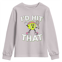 Funny Tennis Quote Youth Sweatshirt Id Hit That - Wonder Print Shop