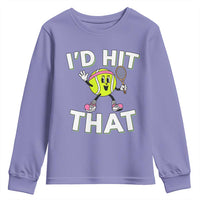 Funny Tennis Quote Youth Sweatshirt Id Hit That - Wonder Print Shop