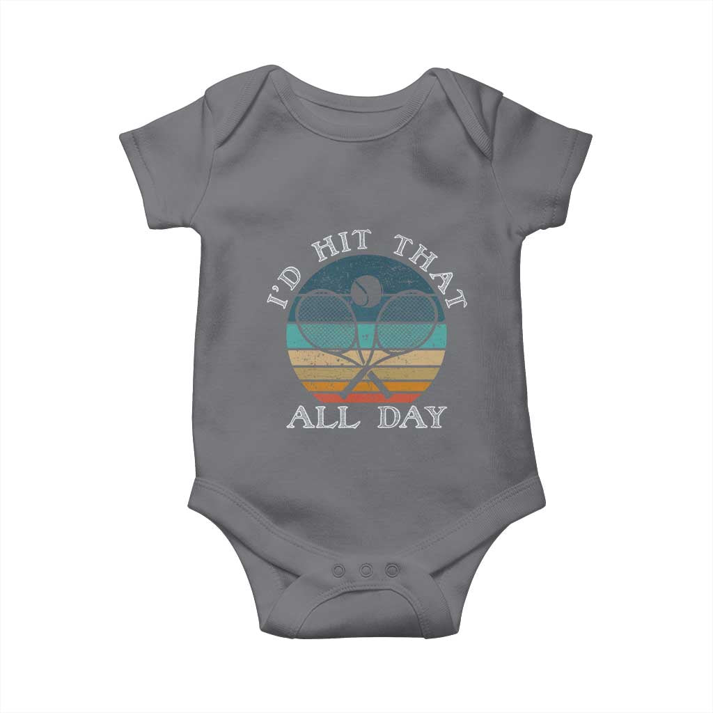 Id Hit That All Day Baby Onesie Funny Tennis Player Gift - Wonder Print Shop
