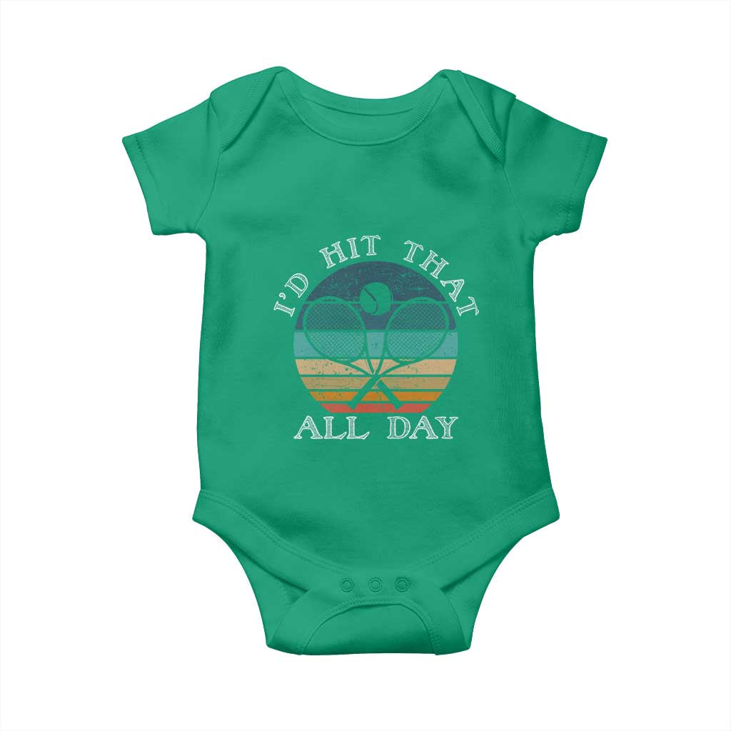 Id Hit That All Day Baby Onesie Funny Tennis Player Gift - Wonder Print Shop