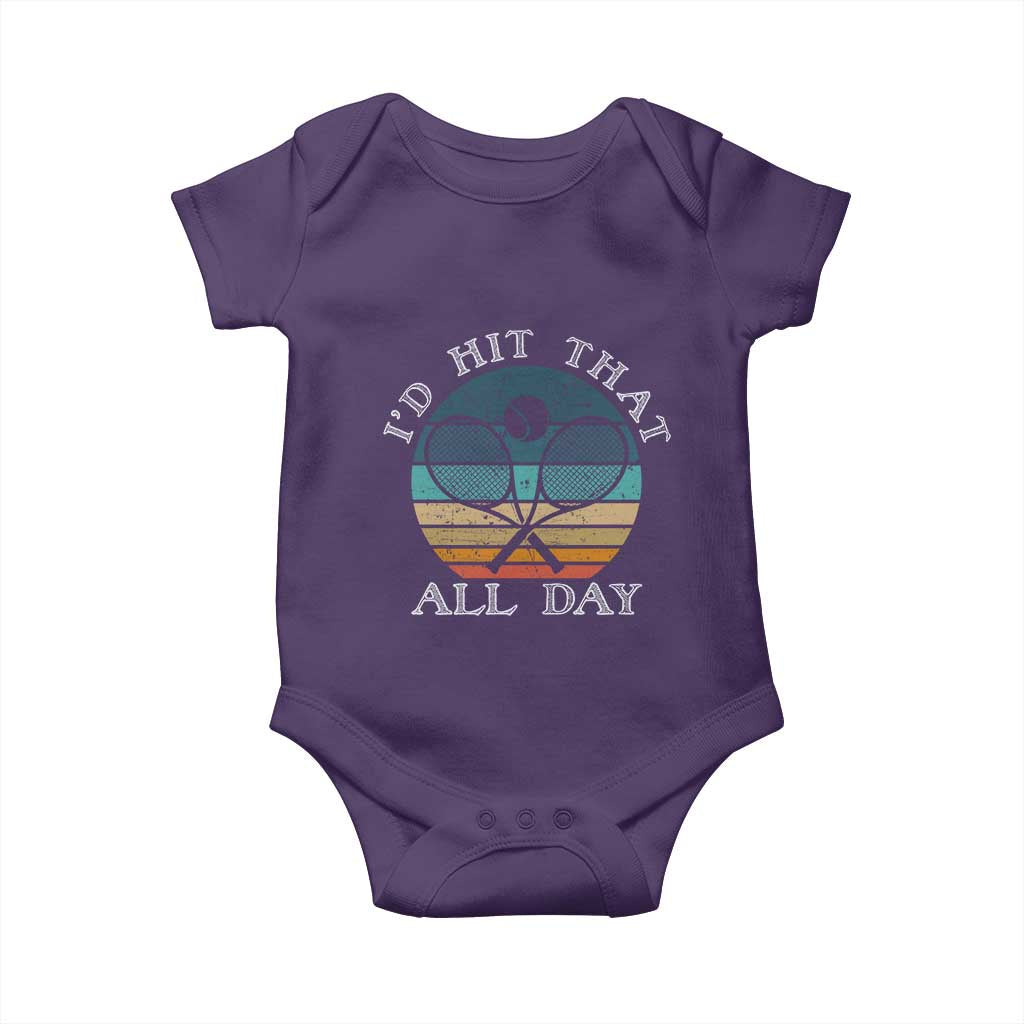 Id Hit That All Day Baby Onesie Funny Tennis Player Gift - Wonder Print Shop