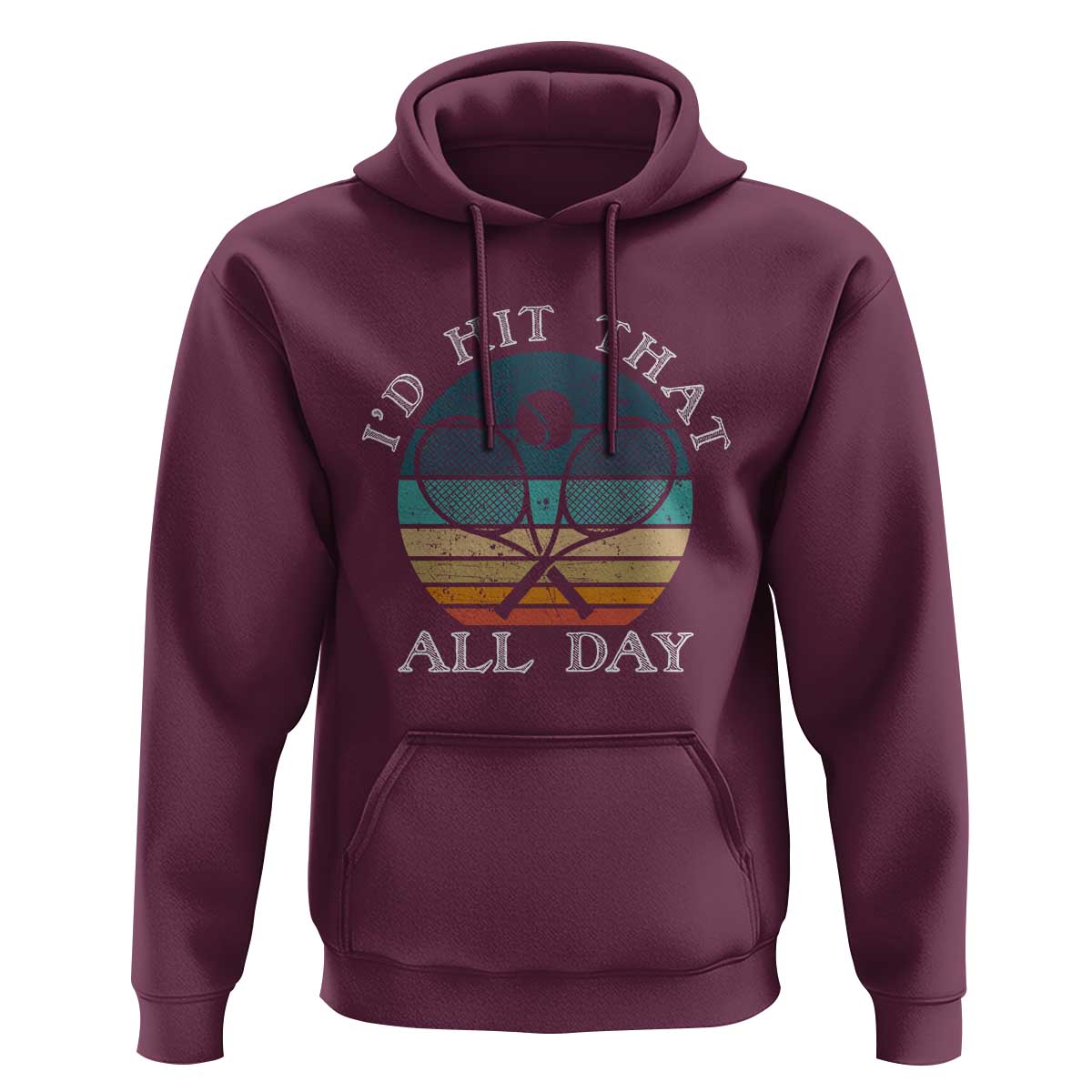 Id Hit That All Day Hoodie Funny Tennis Player Gift - Wonder Print Shop