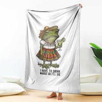 Funny Cinco De Mayo Frog Throw Blanket I Have To Drink Margs