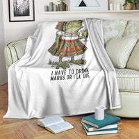 Funny Cinco De Mayo Frog Throw Blanket I Have To Drink Margs
