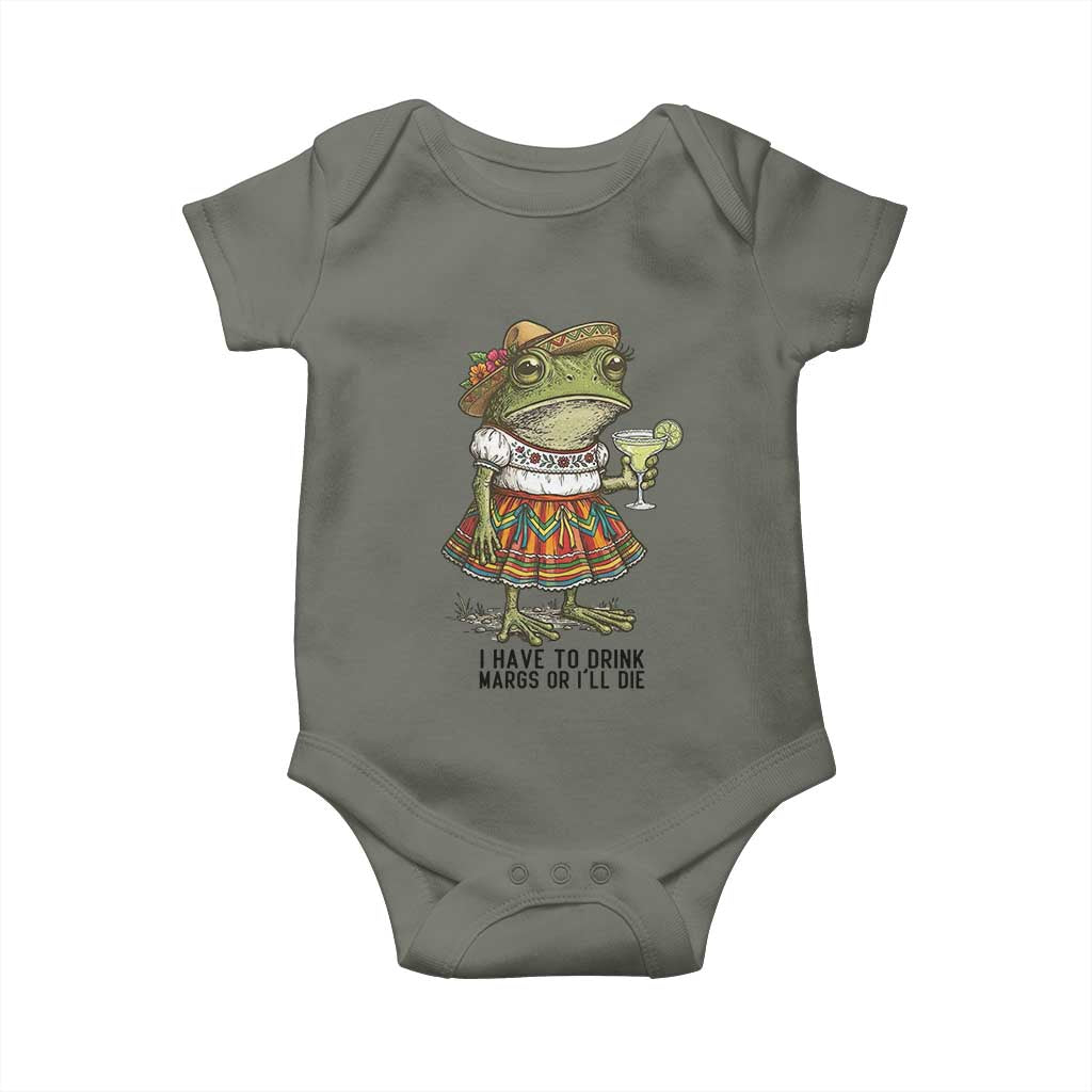 Funny Cinco De Mayo Frog Baby Onesie I Have To Drink Margs