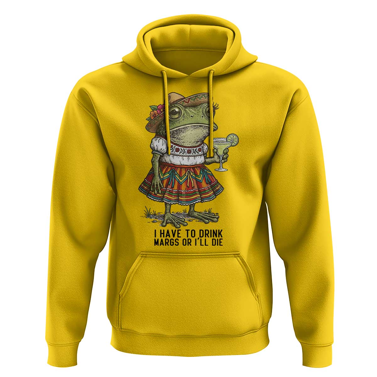 Funny Cinco De Mayo Frog Hoodie I Have To Drink Margs