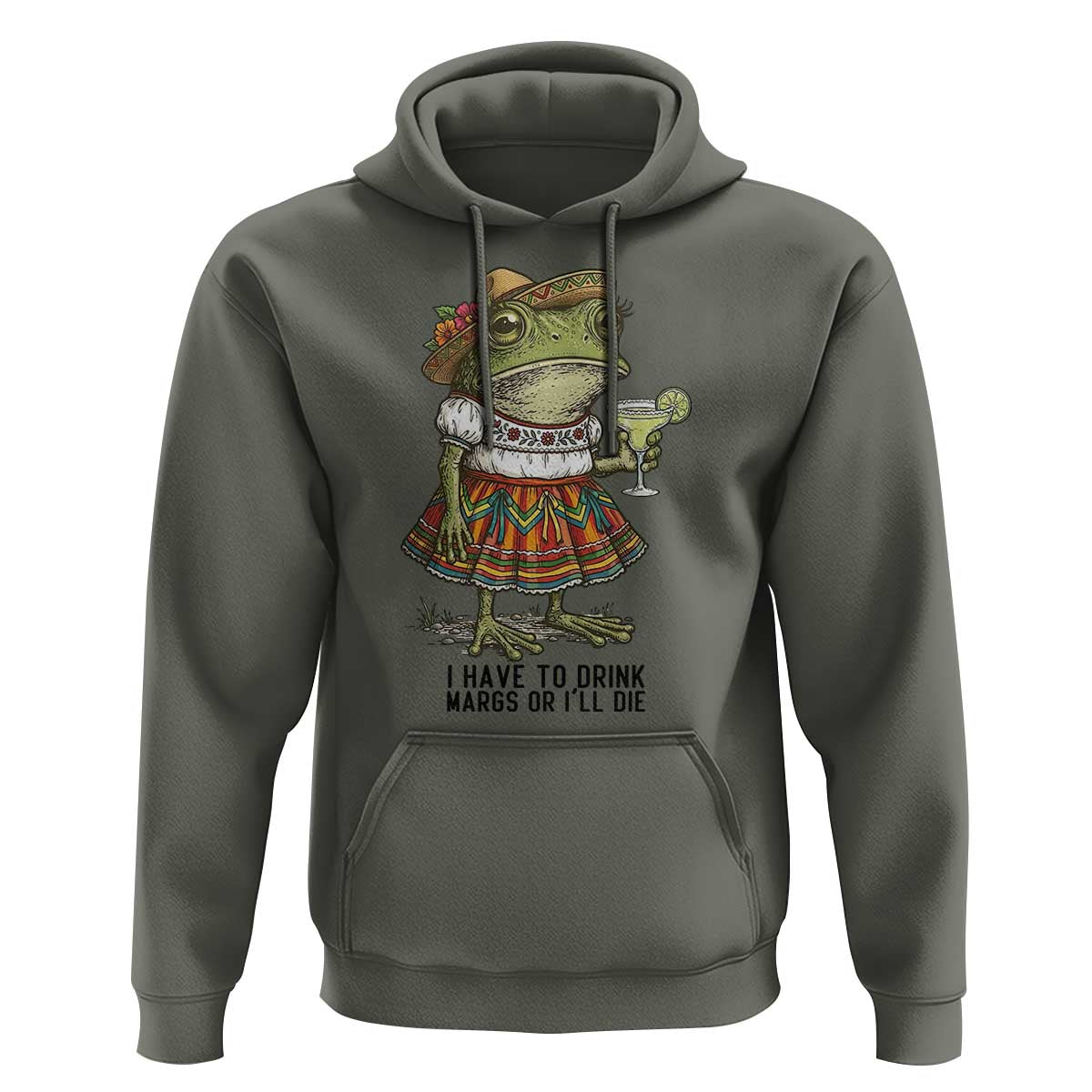Funny Cinco De Mayo Frog Hoodie I Have To Drink Margs