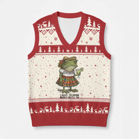 Funny Cinco De Mayo Frog V-Neck Knit Sweater Vest I Have To Drink Margs